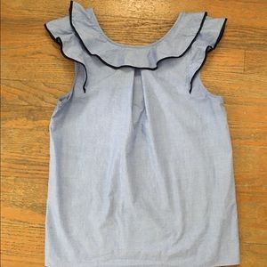 J Crew Ruffle Collar Shirt